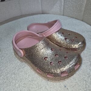Glitter Clogs in Pink and Gold special Disney edition